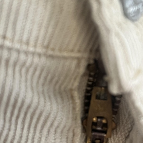 7 For All Mankind Corduroy Jeans Mens 32 Cream Bootcut Pants Made USA Stretch - Picture 8 of 16